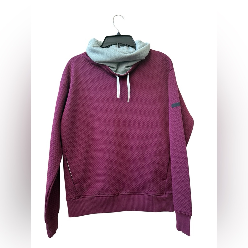 Under Amour Women’s Textured Unstoppable Cowl Neck- Wine- Size S - Picture 1 of 10